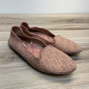 Skechers Womens Ballet Flats Size Pink 8.5 38.5 Air Cooled Memory Foam Toe Shoes